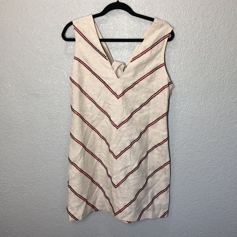 NWT Sachin + Babi Poppy Linen Oatmeal Shift Dress - Picture 3 of 8